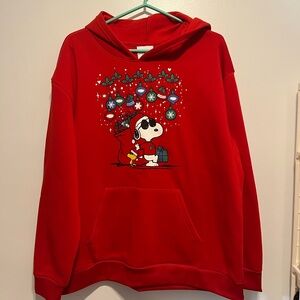 NWT Women 2x Snoopy Red Christmas Hoodie